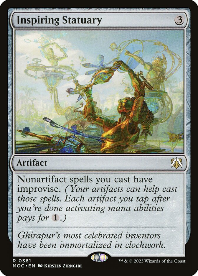 Inspiring Statuary card front