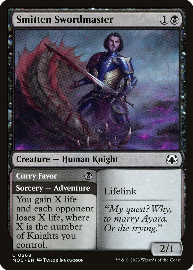 Smitten Swordmaster card front
