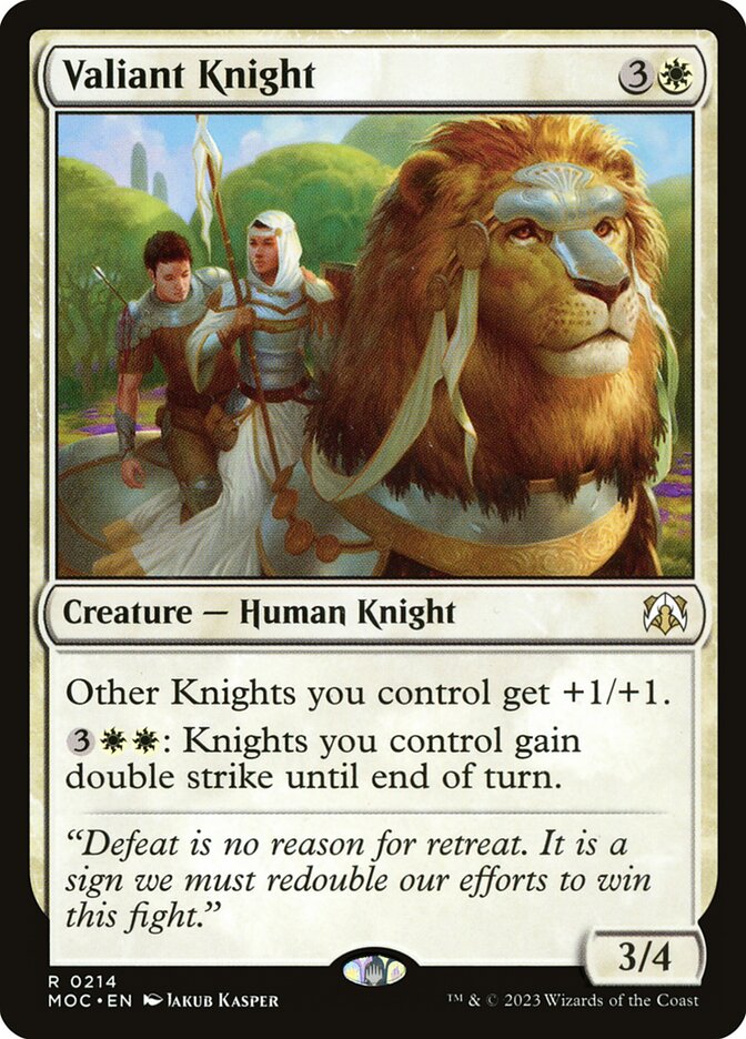 Valiant Knight card front