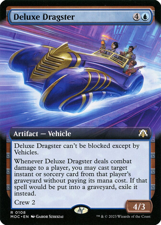 Deluxe Dragster card front