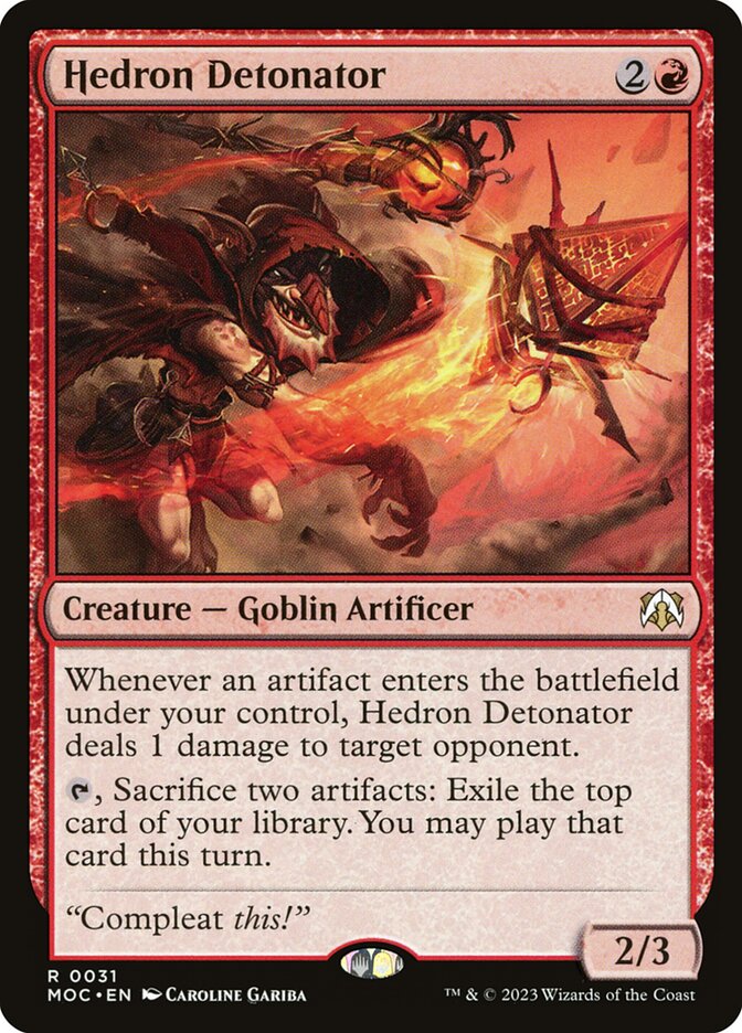 Hedron Detonator card front