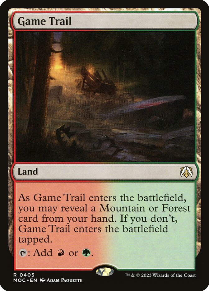 Game Trail card front