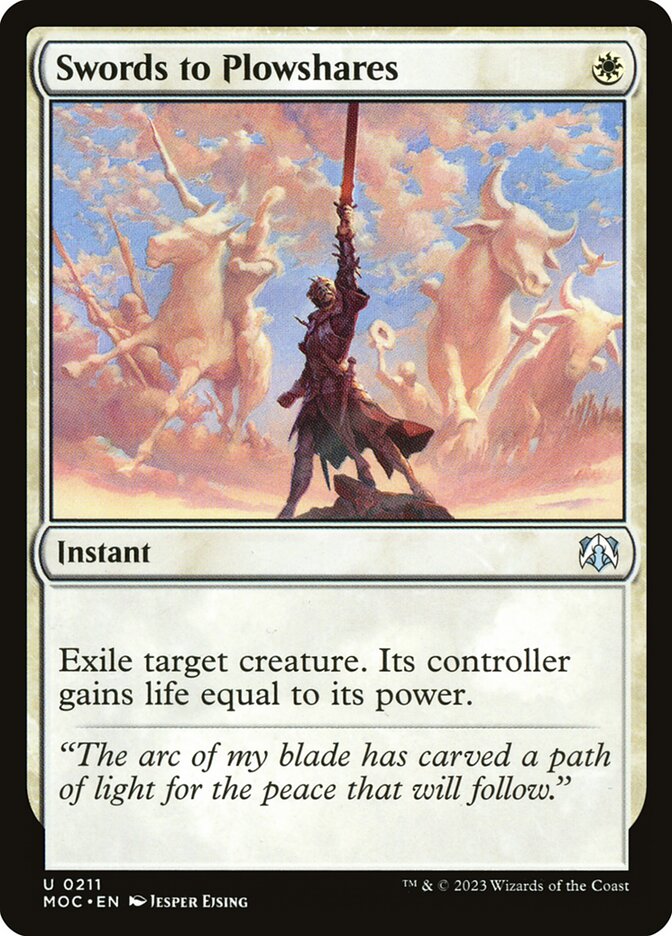 Swords to Plowshares card front