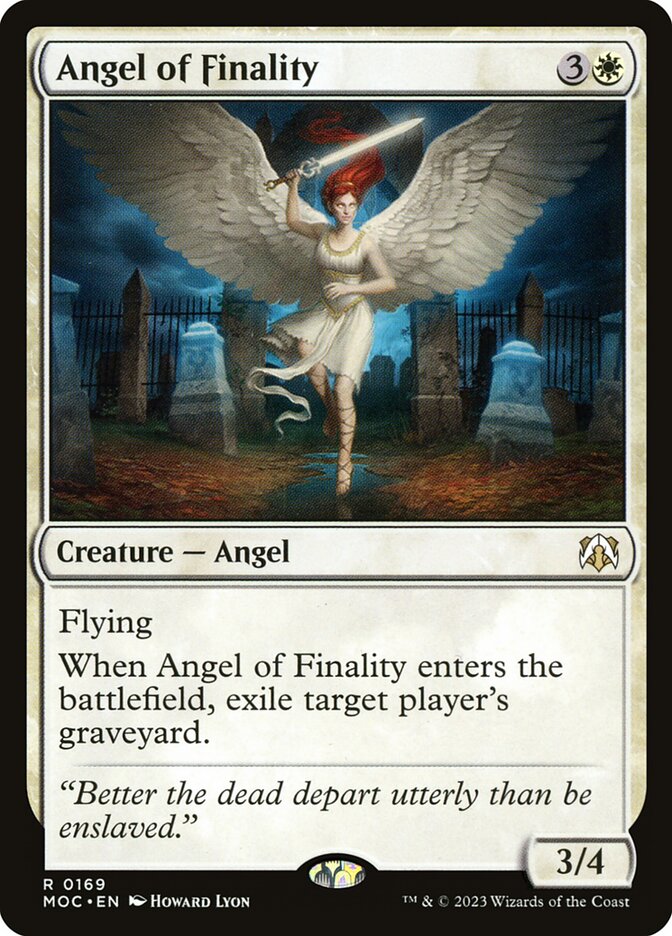 Angel of Finality card front