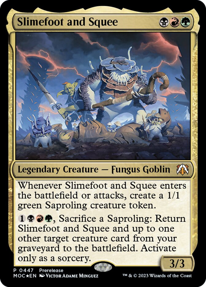 Slimefoot and Squee card front