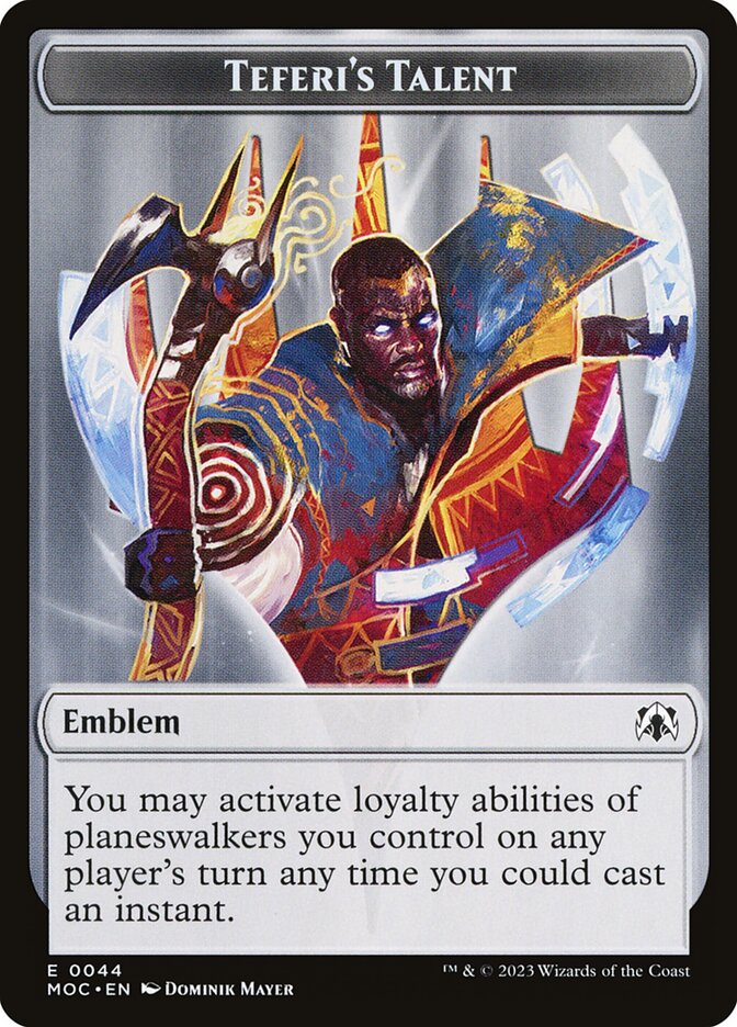 Teferi's Talent Emblem card front