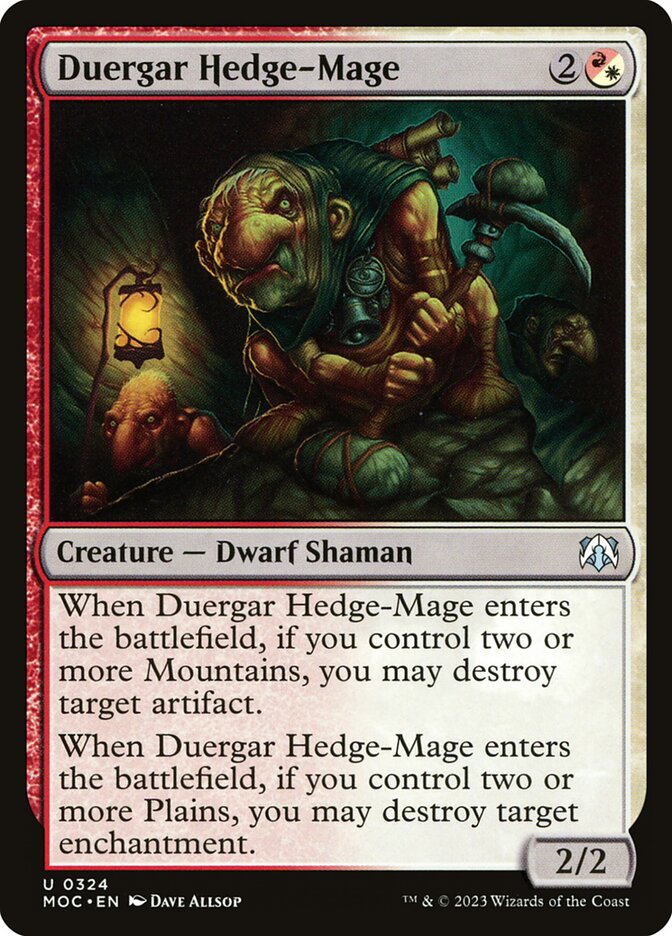 Duergar Hedge-Mage card front