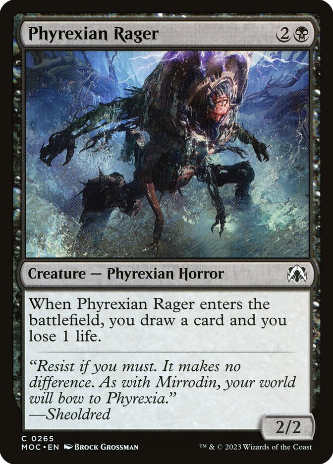 Phyrexian Rager card front