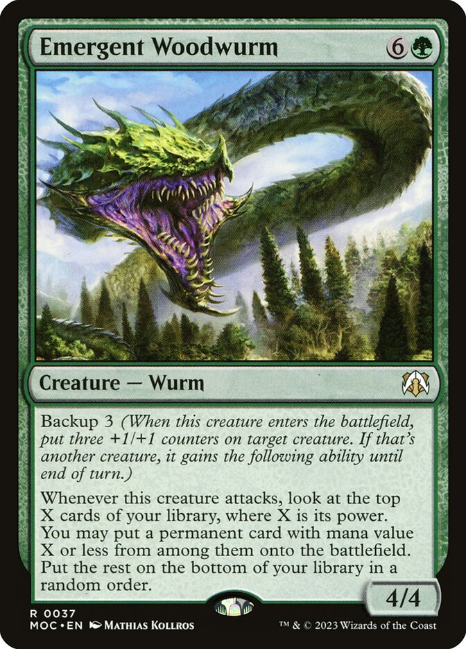 Emergent Woodwurm card front