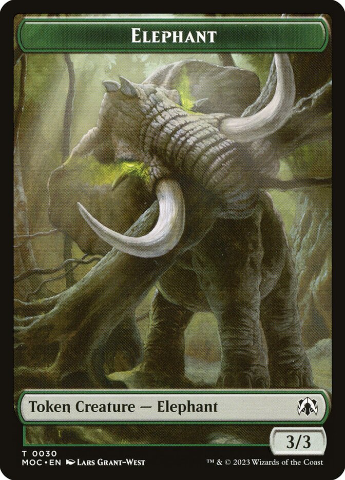 Elephant card front