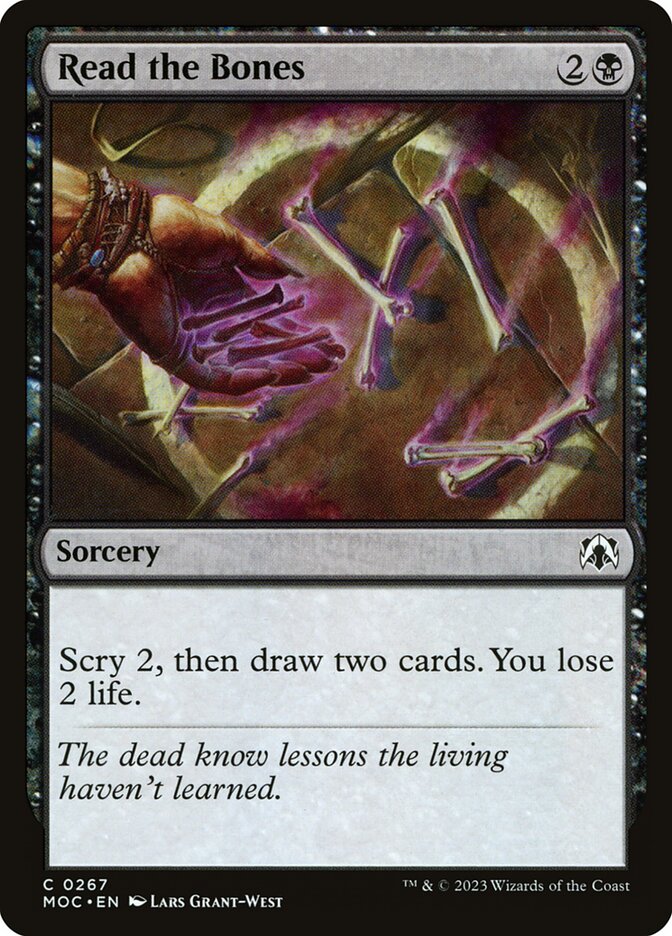 Read the Bones card front
