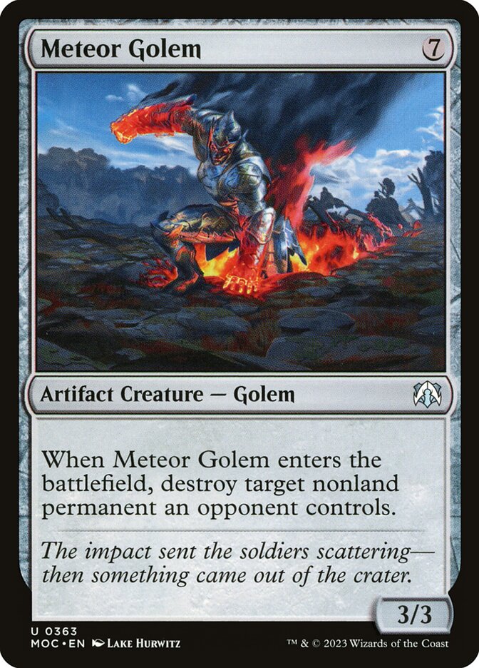Meteor Golem card front