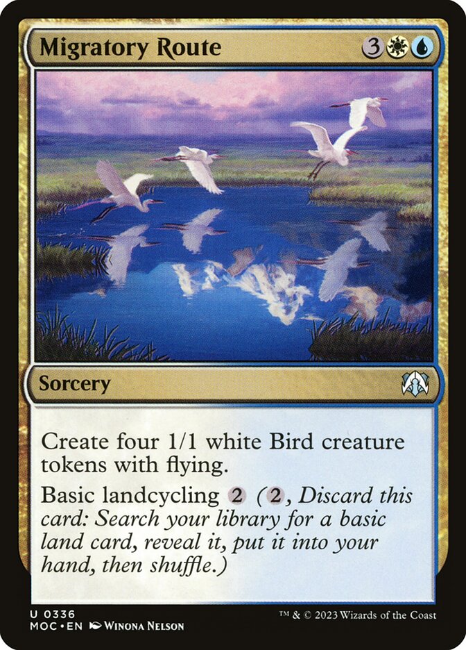 Migratory Route card front