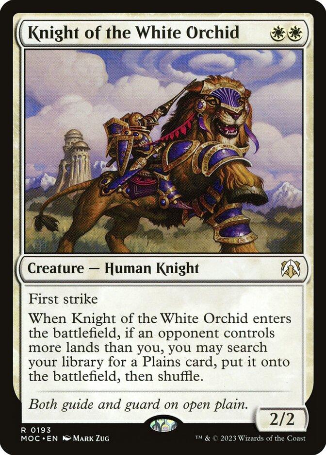 Knight of the White Orchid card front