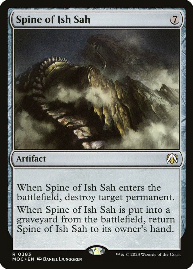 Spine of Ish Sah card front