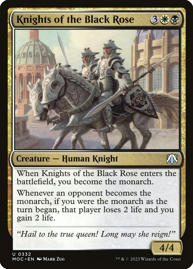 Knights of the Black Rose card front