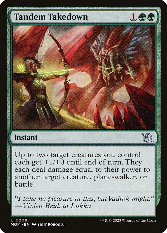 Tandem Takedown card front
