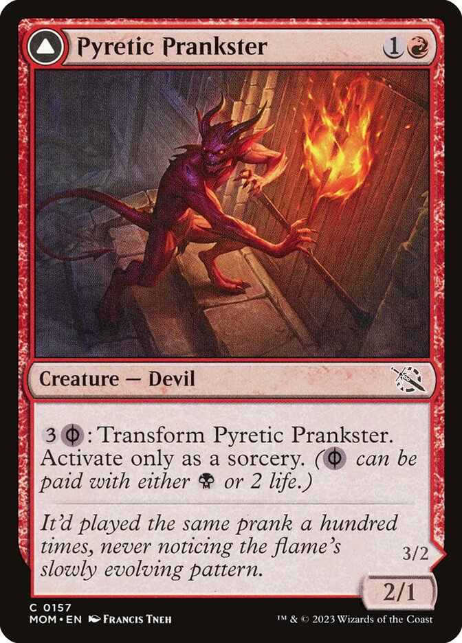 Pyretic Prankster card front