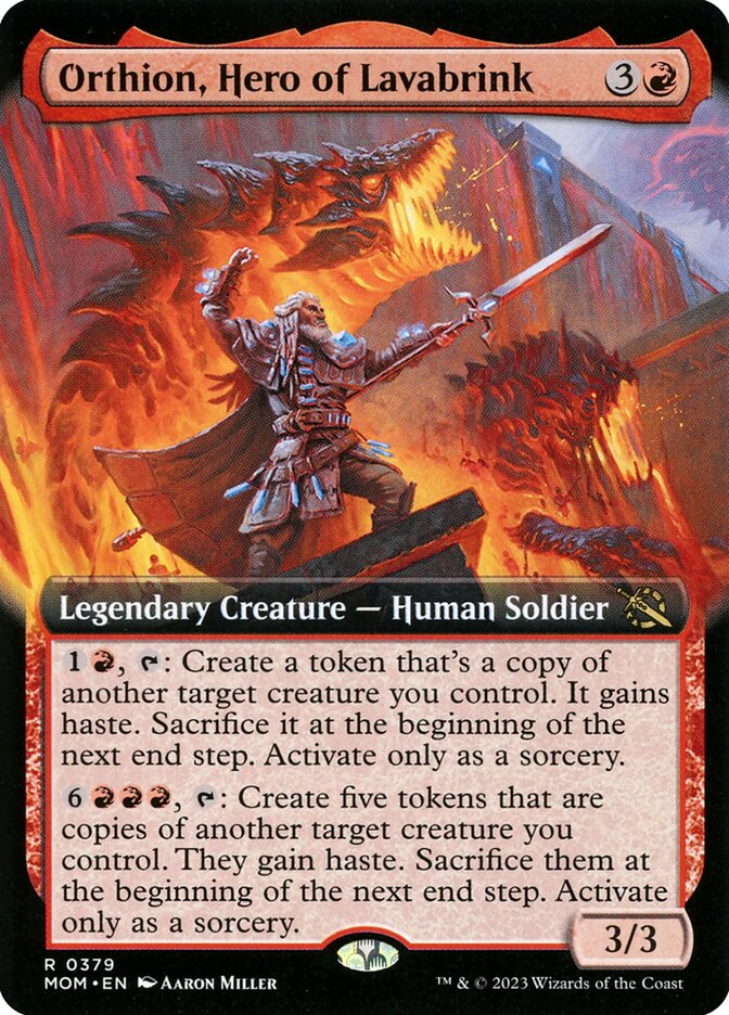 Orthion, Hero of Lavabrink card front