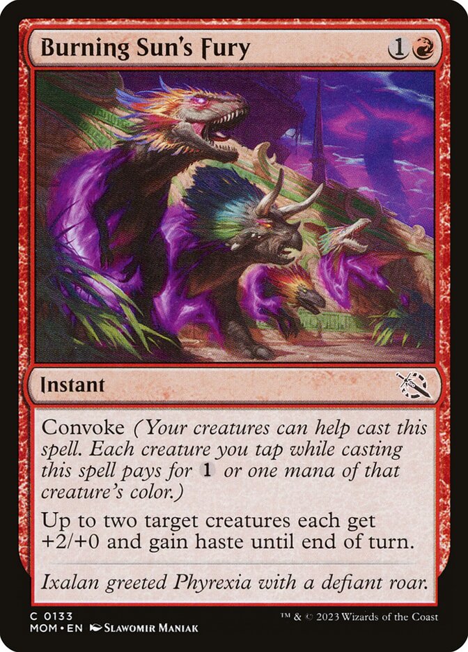 Burning Sun's Fury card front