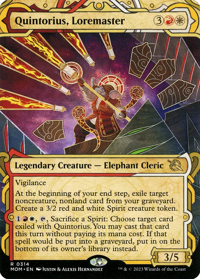 Quintorius, Loremaster card front