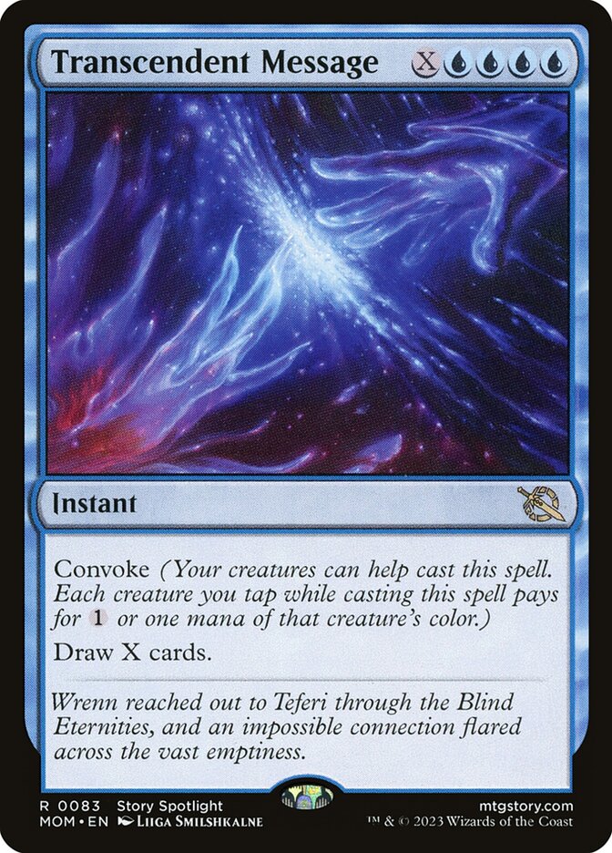 Transcendent Message card front