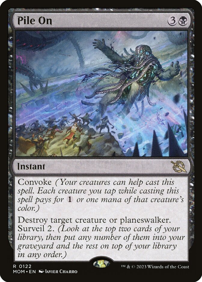 Pile On card front