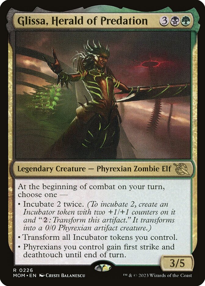 Glissa, Herald of Predation card front