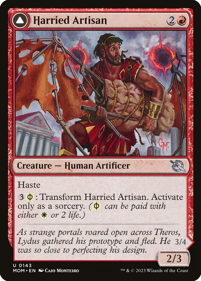 Harried Artisan card front