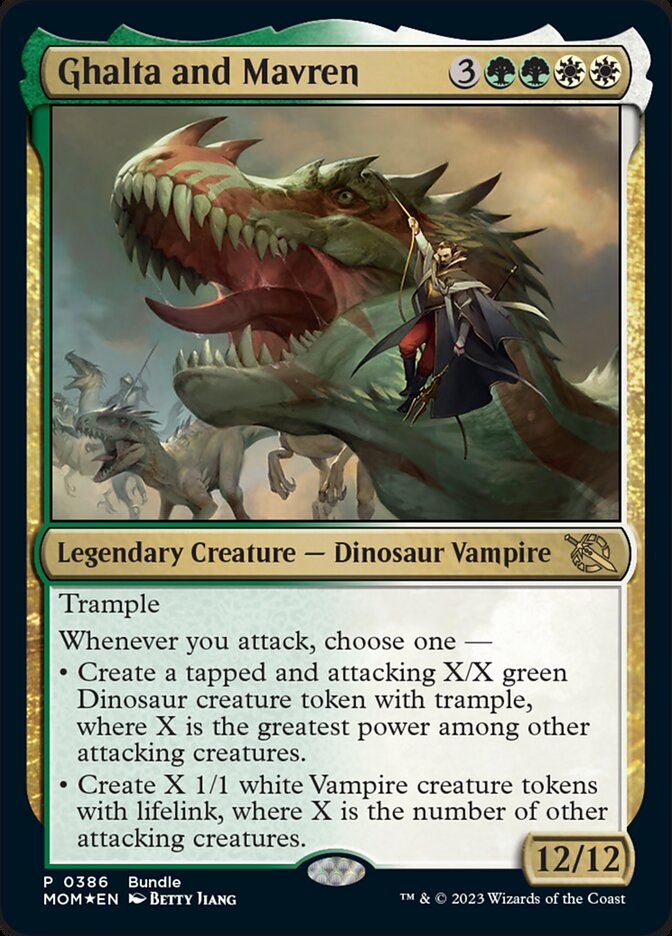 Ghalta and Mavren card front
