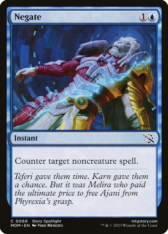 Negate card front