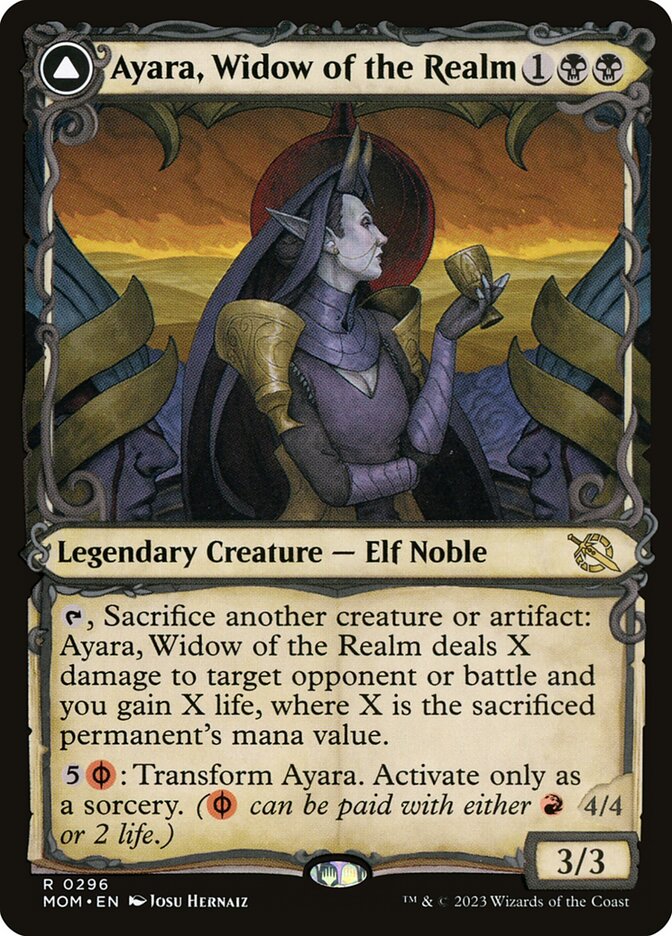 Ayara, Widow of the Realm card front