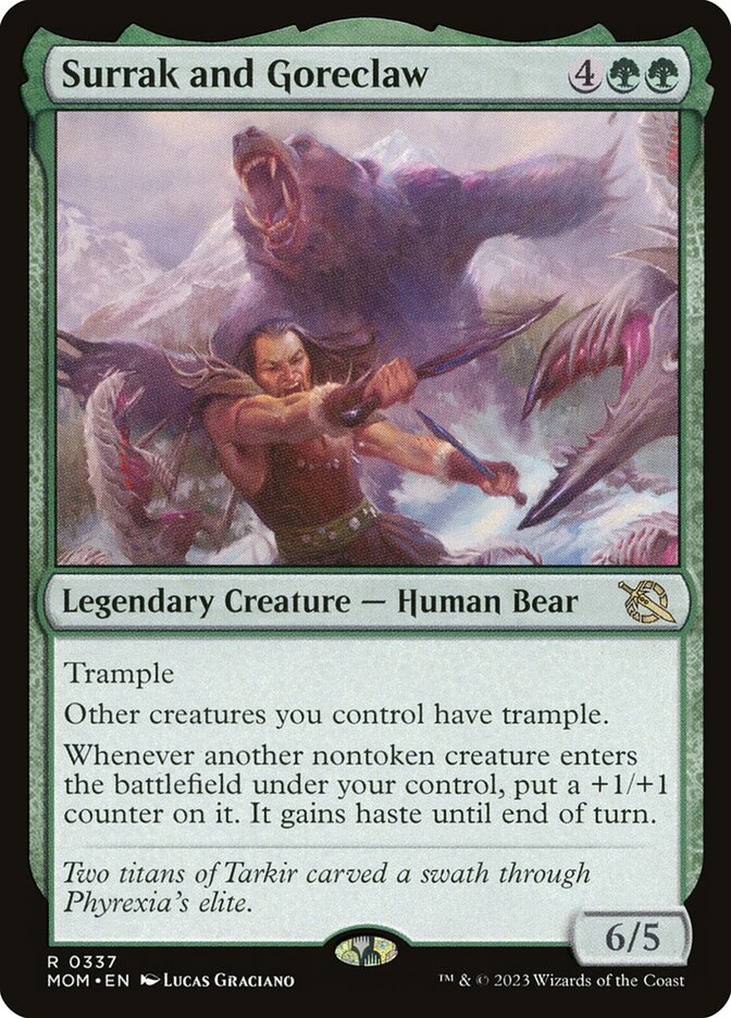 Surrak and Goreclaw card front