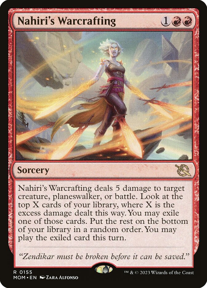 Nahiri's Warcrafting card front