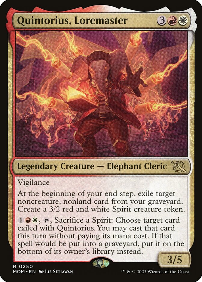 Quintorius, Loremaster card front