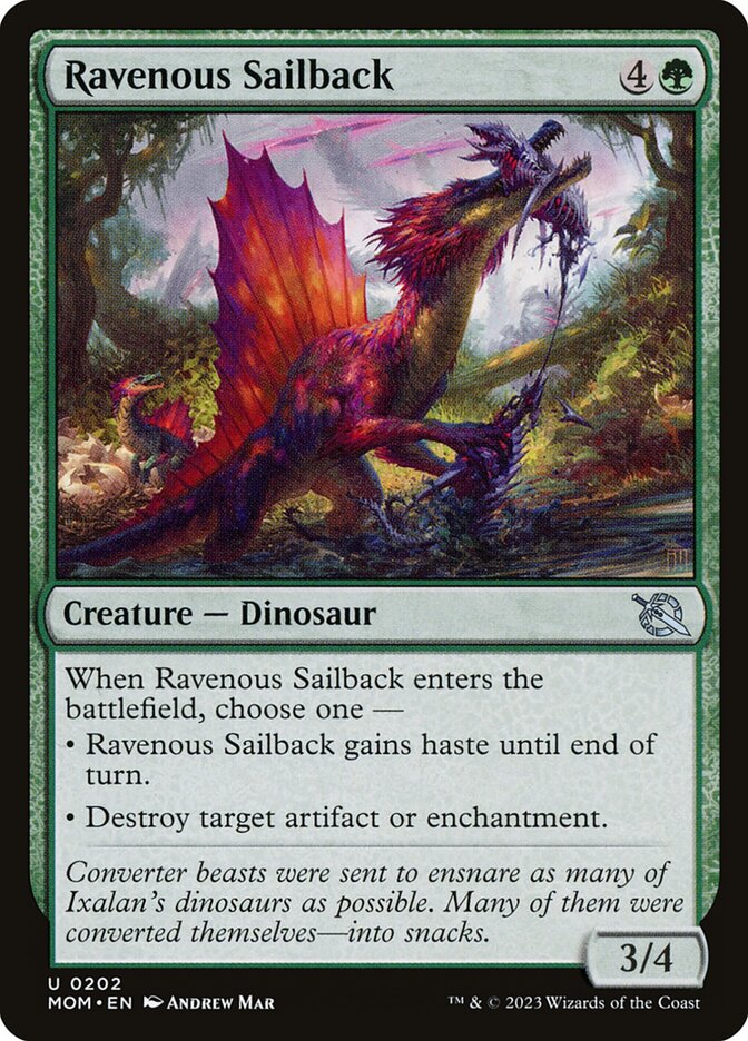 Ravenous Sailback card front