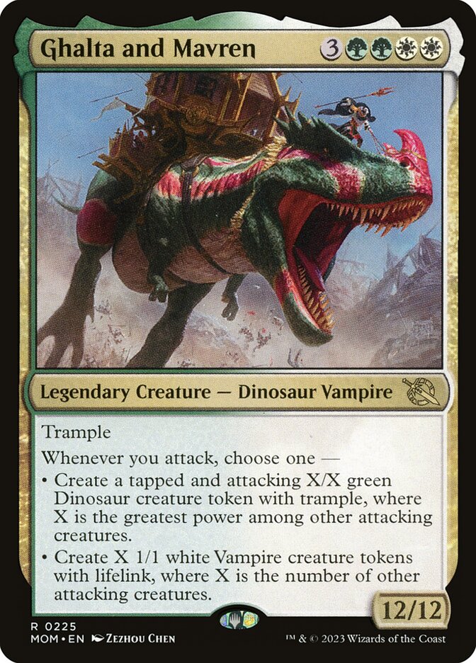 Ghalta and Mavren card front