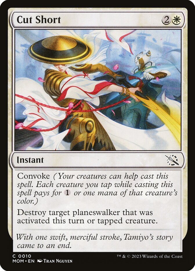 Cut Short card front
