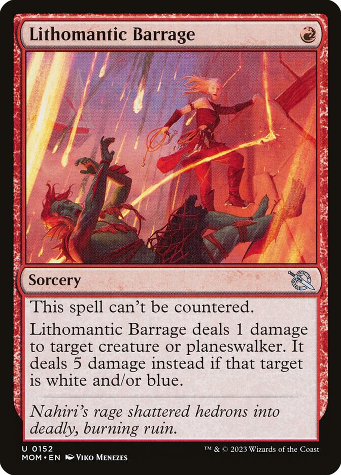 Lithomantic Barrage card front