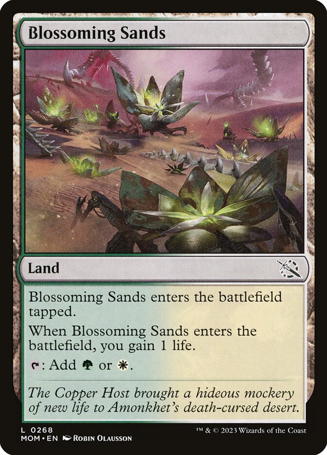 Blossoming Sands card front