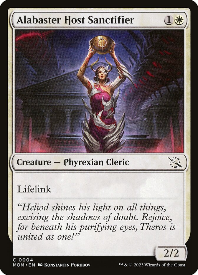 Alabaster Host Sanctifier card front