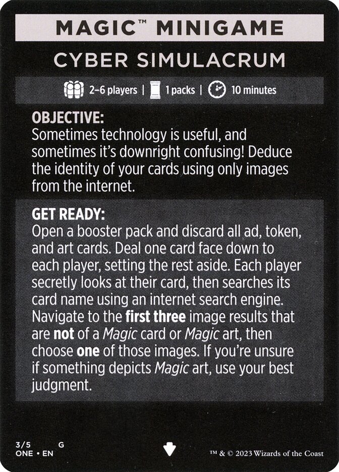 Cyber Simulacrum card front
