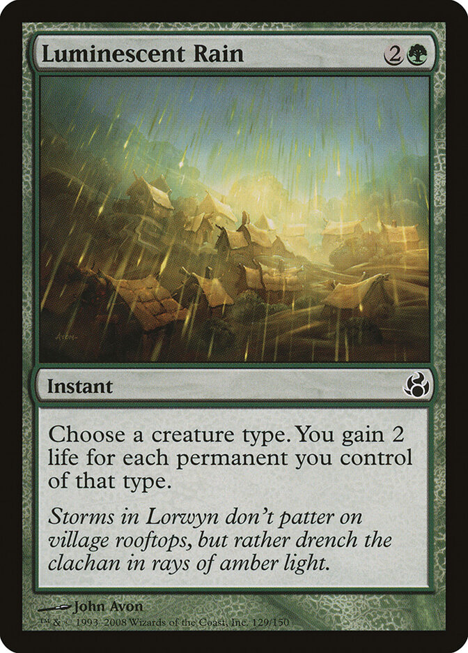 Luminescent Rain card front