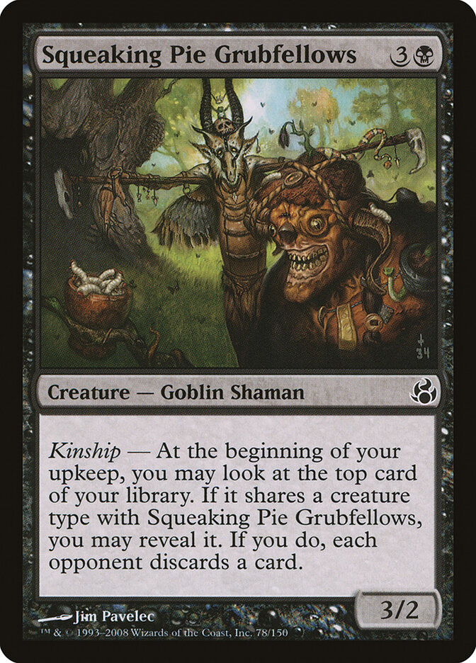 Squeaking Pie Grubfellows card front