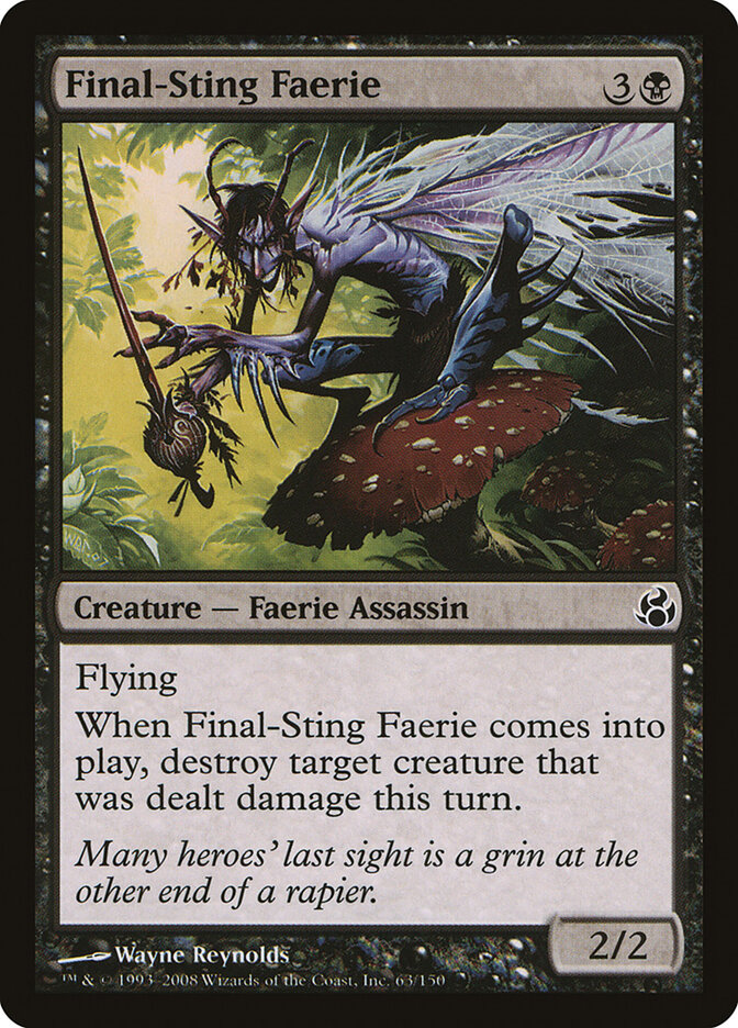 Final-Sting Faerie card front