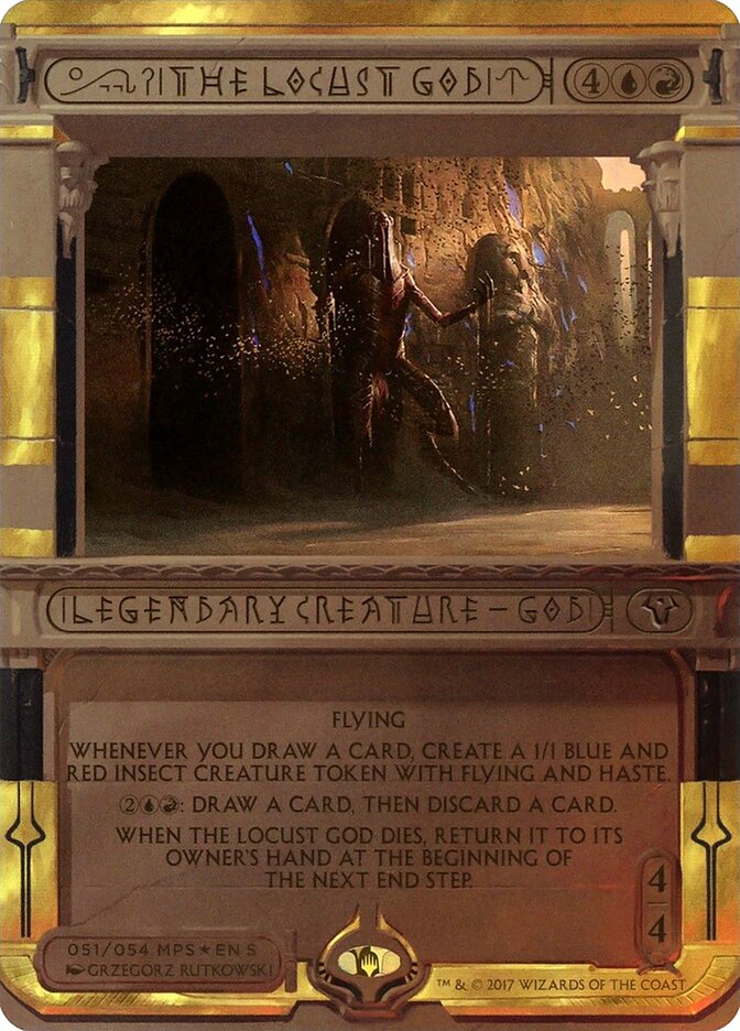 The Locust God card front