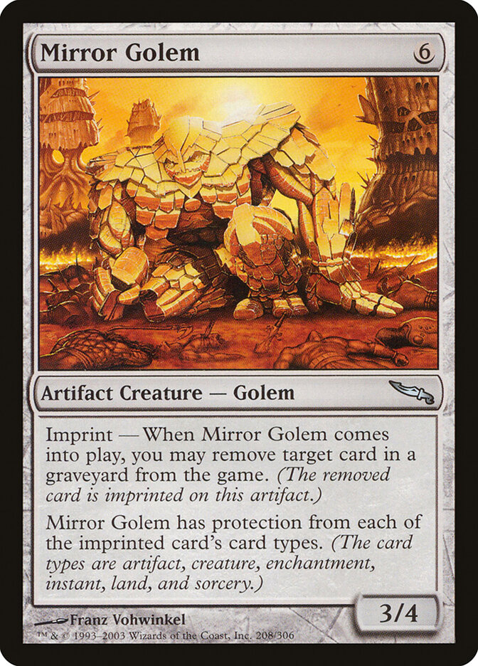 Mirror Golem card front