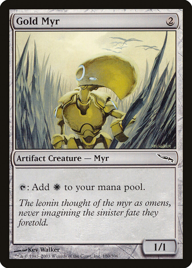 Gold Myr card front