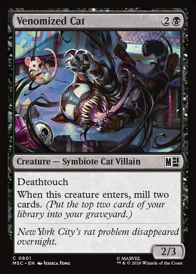 Venomized Cat card front