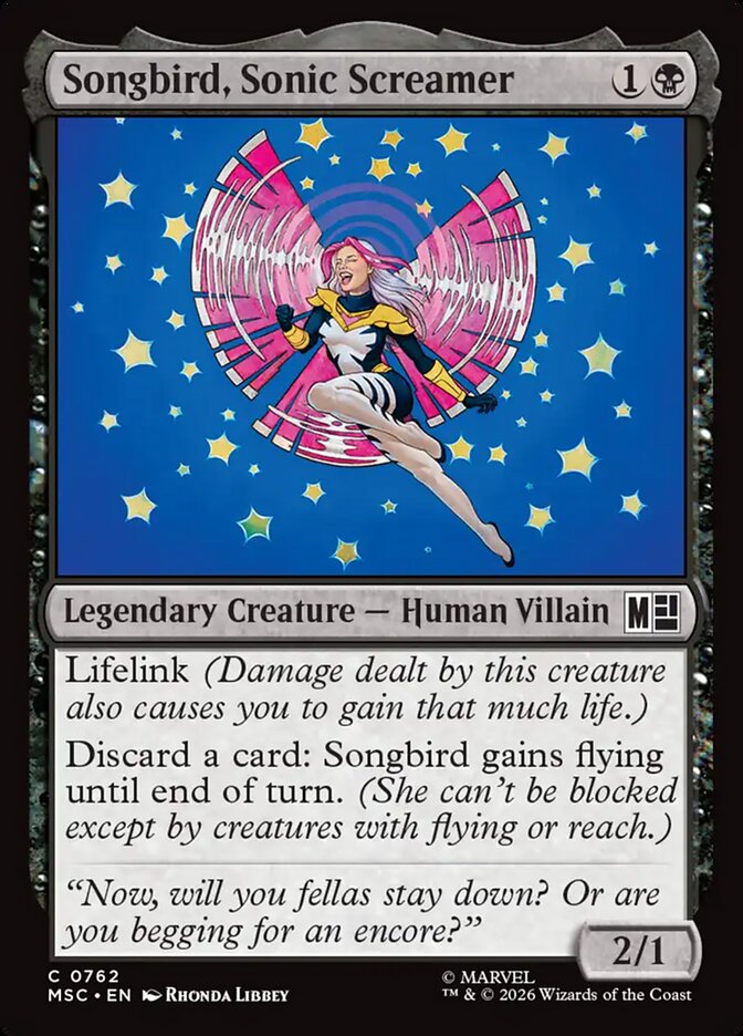 Songbird, Sonic Screamer card front